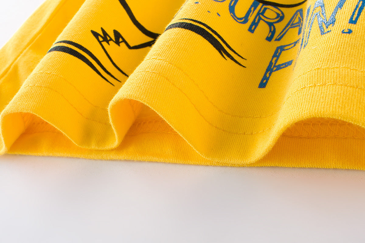 Korean Style Boys Summer T-Shirt - Short Sleeve Cotton Sweater for Kids