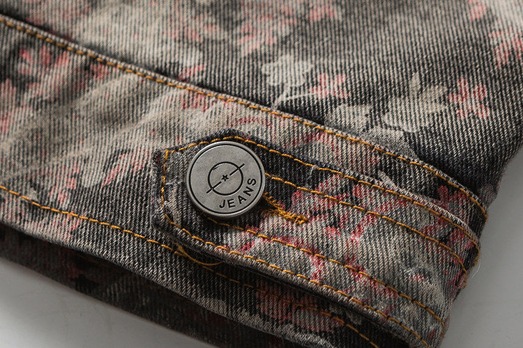 Veste ample à coutures de couleur contrastée pour jeunes hommes