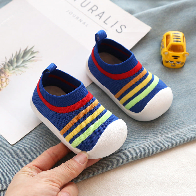 Chaussures chaussettes tricotées volantes pour enfants