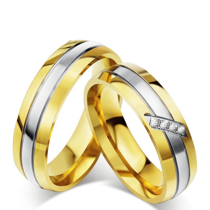 Titanium Steel Couple Rings - Europe and America Style