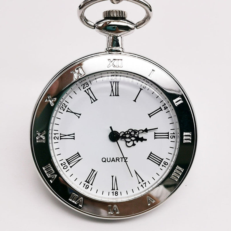 Large Double-Display Roman Retro Pocket Watch - Modern Functional Classic Stylish Elegant Reliable Sophisticated Statement