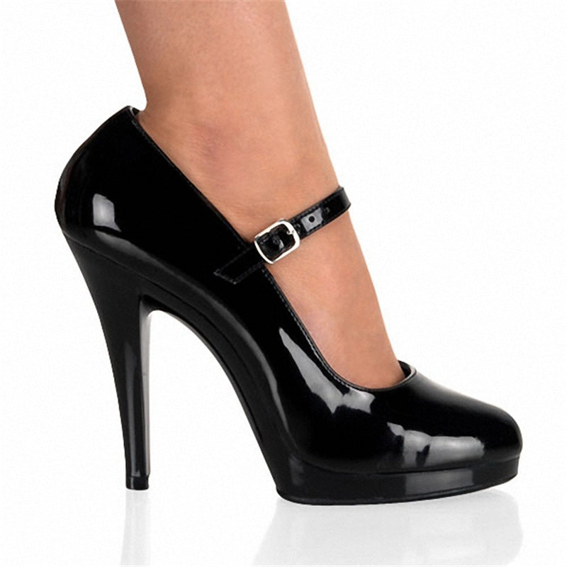 Women's Stage Wedding Platform Shoes - Buckle Design