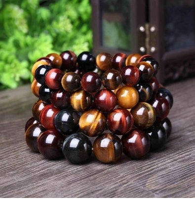 Tiger Eye Armband Natural Crystal Stone Buddha Bead Armband