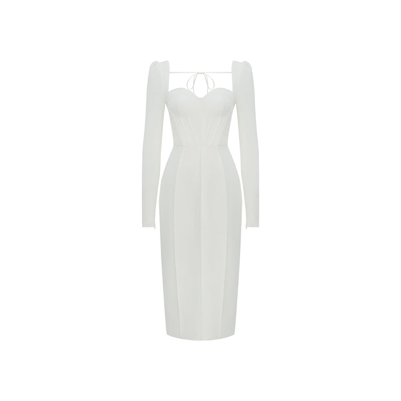 Robe inférieure à manches longues et col carré
