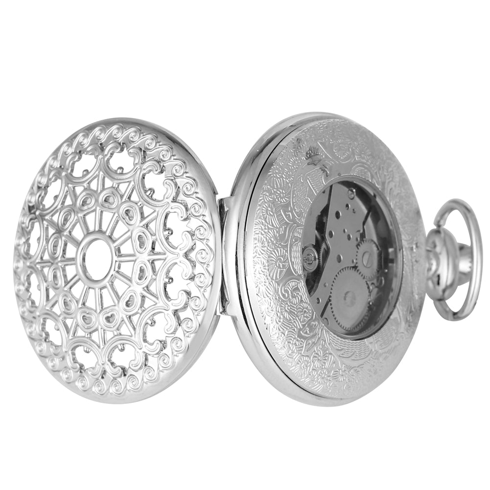 Roman Literal Mechanical Pocket Watch - Classic Modern Sophisticated Precise Elegant Timeless Durable