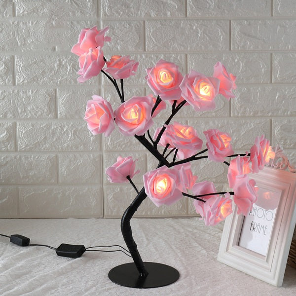 Lampe d'arbre LED Rose, petit arbre, lampe de modélisation, lampe de Table
