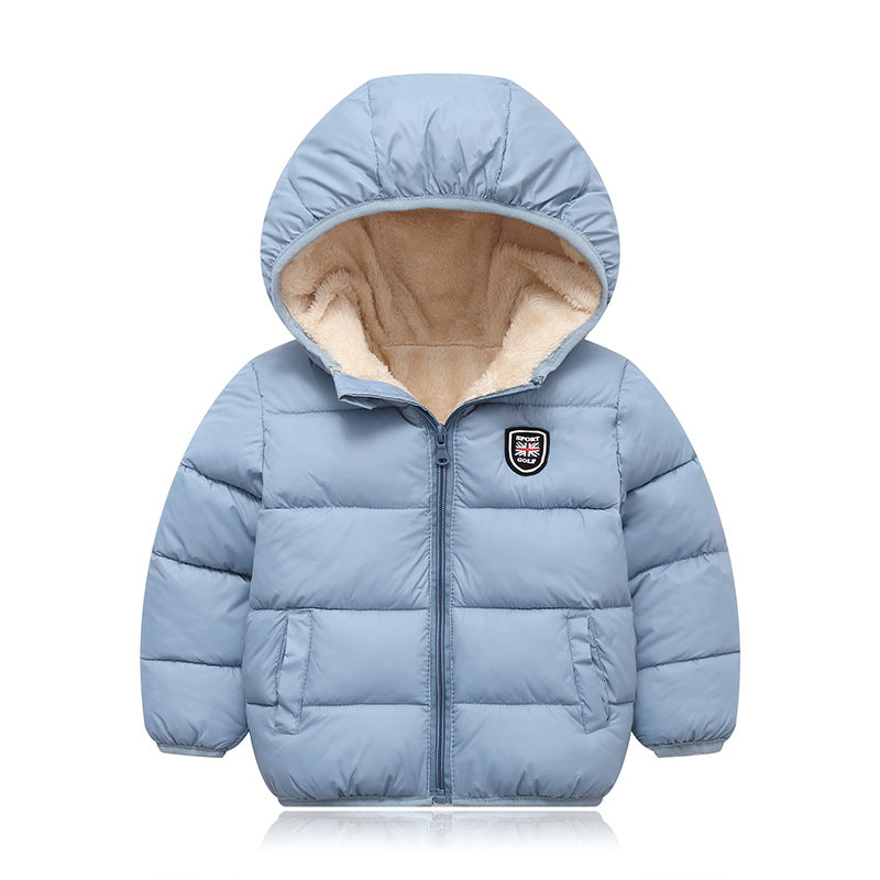 Doudoune à capuche et doudoune enfant