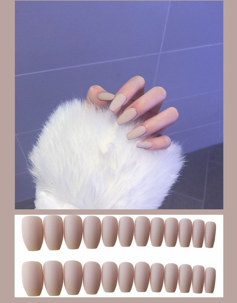 Frosted Ballet Press-On Nails Complete Kit - 24 Pieces | Professional Application Set
