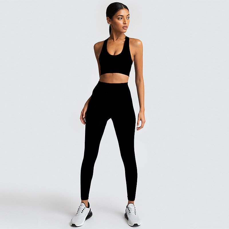 Sömlös gym Set Nylon kvinna Sportskläder