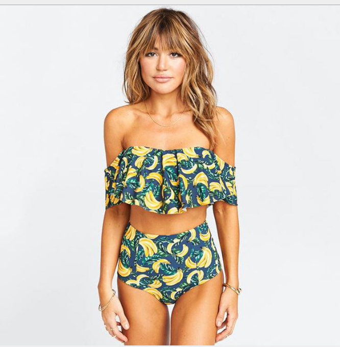 High-Waist Striped Biquini - Stylish & Comfortable