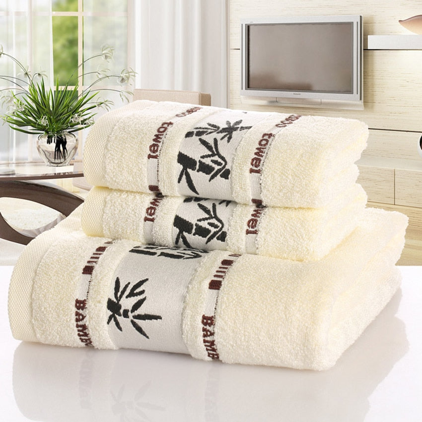 Serviette de bain en fibre de charbon de bambou