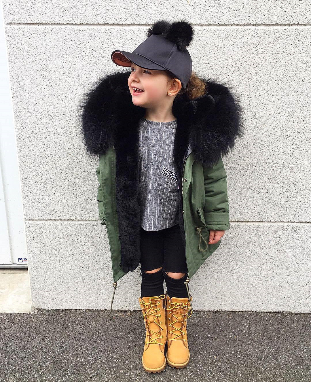 Manteau fausse fourrure enfant