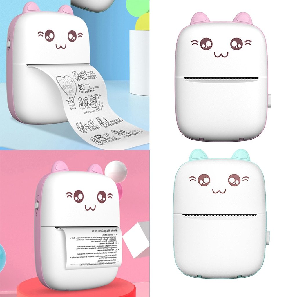 Miniskrivare Bärbar Mini Bluetooth WiFi Ny Fel Skrivare Mobiltelefon Foto Titel Anteckning Hot Print Pocket Student Error Etikettskrivare