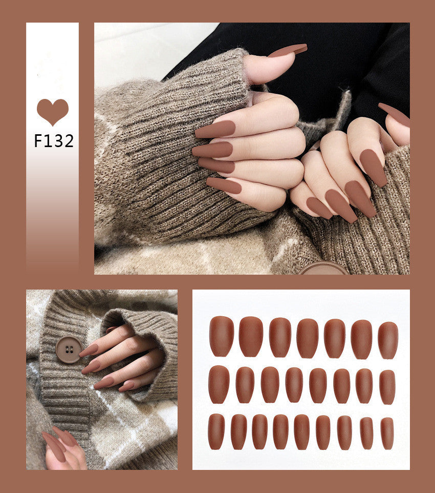 Professional Scrub Ballet Press-On Nails - 24 Pieces F122-F144 | Nail Tools Category