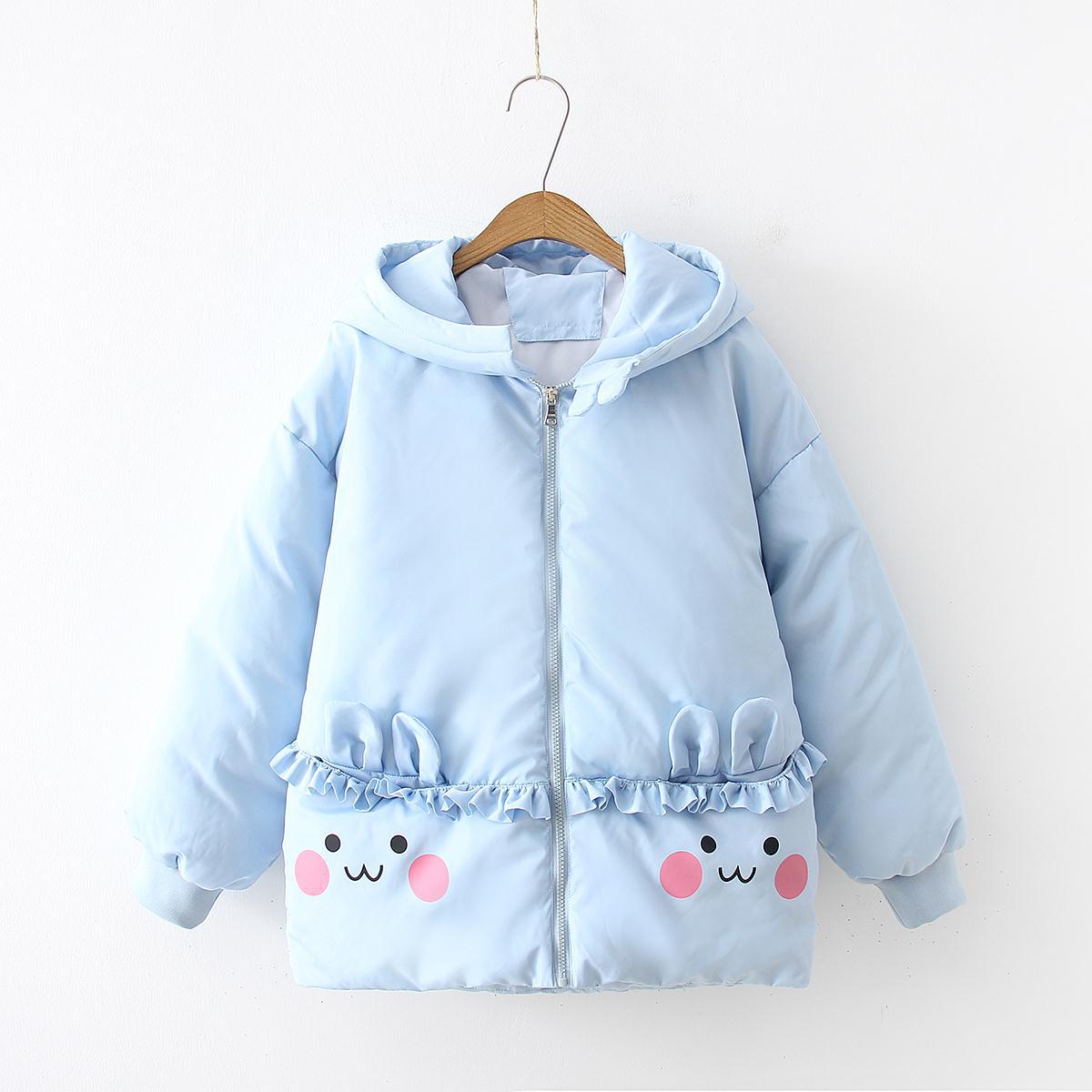 Doudoune à capuche en coton épais et chaud
