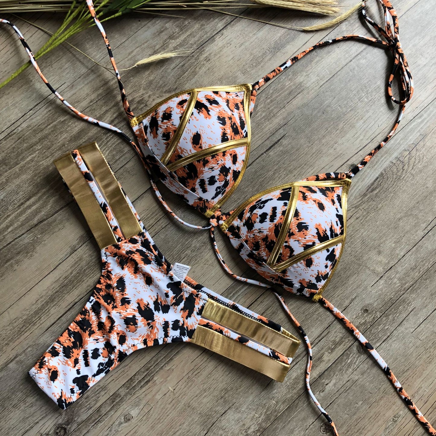 Professional Bronzing Bikini - Nylon Cotton (Chest Pad Support, Swimming Wading Sports, High-Quality Materials, Stylish Durable Design)