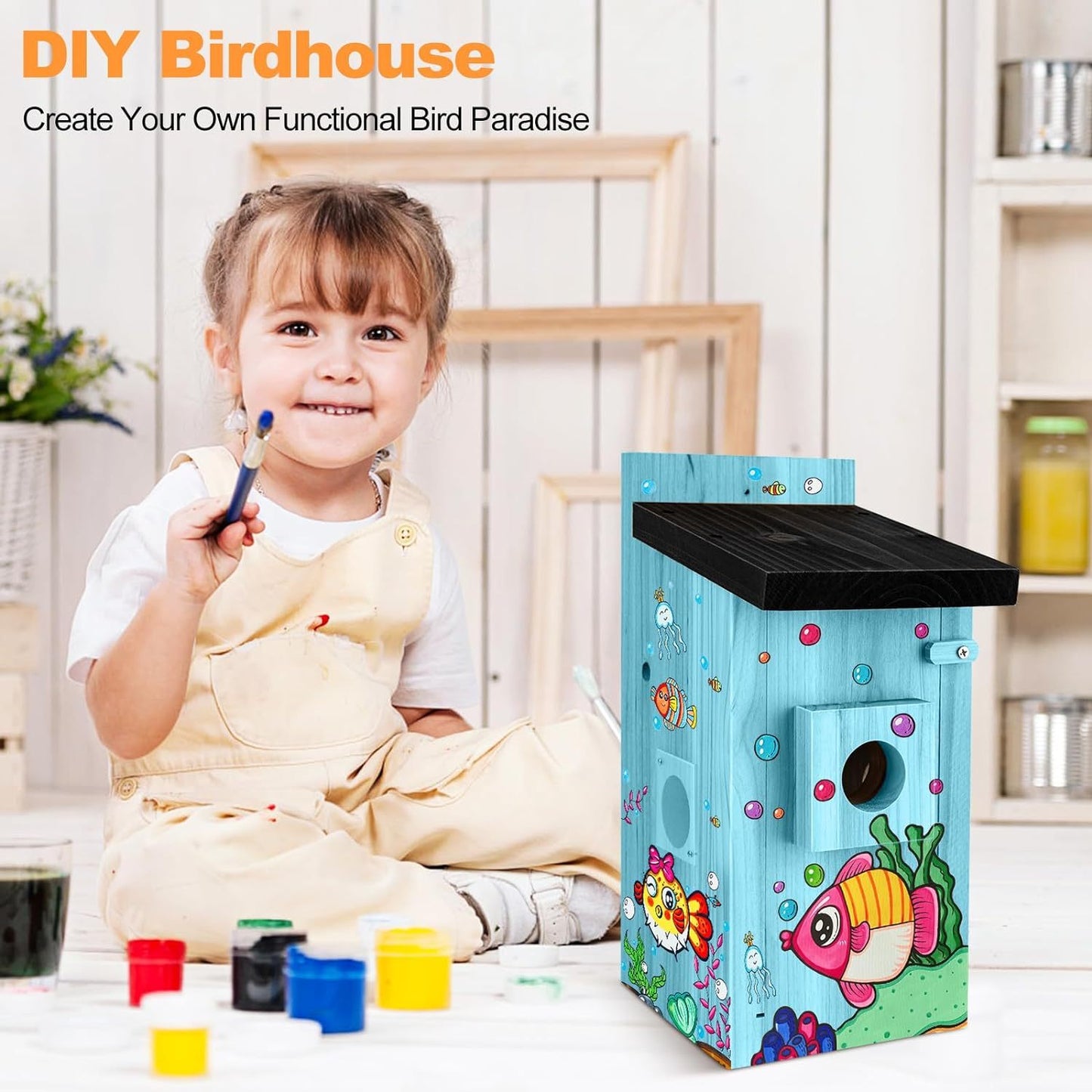 Smart Bird House With Camera, 3MP Night Vision, Auto Capture, Motion Detection, DIY Gift 🐦📸