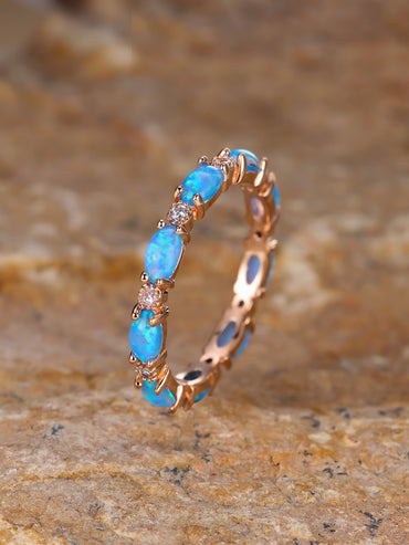 Platinum Heart-shaped Full Of Diamond Opal Ring