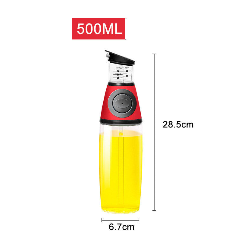 500ml Measurable Glass Bottle Oil Bottle Soy Sauce Bottle Kitchen Equipment