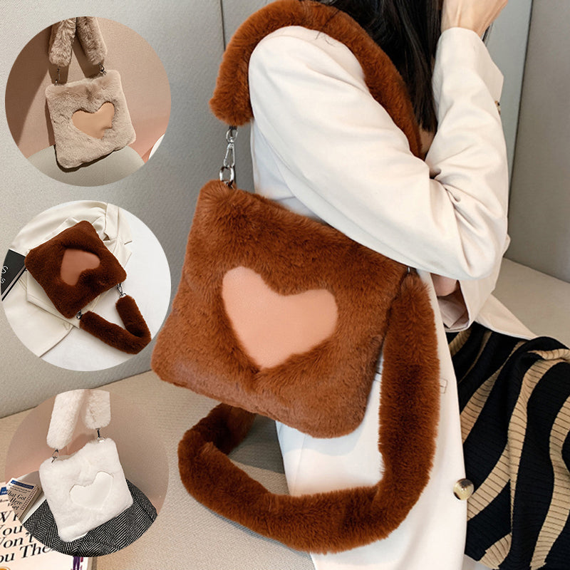Love Handbags Sacs à bandoulière en peluche d'hiver pour femmes