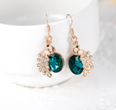 Peacock Rhinestone Two Piece Necklace - Elegant & Stylish