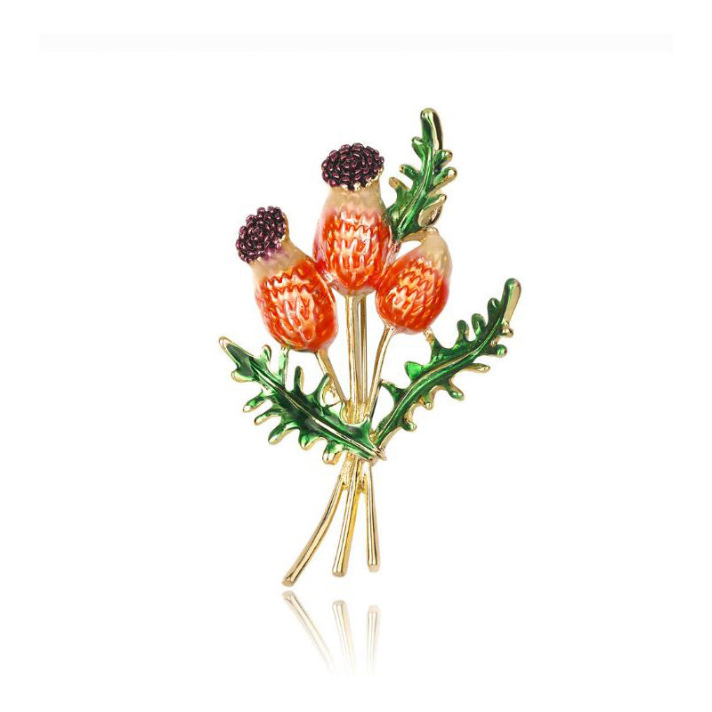 Imitation Enamel Brooch - Elegant Fashion Accessory