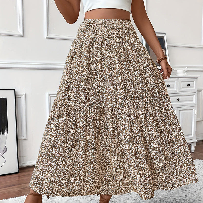 Professional Elegant Suede Fringe Rivet Short Skirt - Polyester Elastane (90%/10%, Brown, S-XL)
