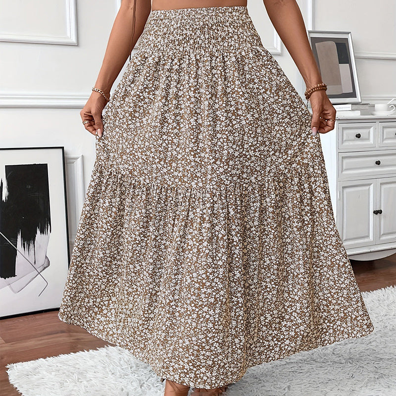 Professional Elegant Suede Fringe Rivet Short Skirt - Polyester Elastane (90%/10%, Brown, S-XL)
