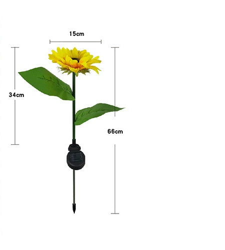 LED Solar Solros Lampor Solar Ljus Dekorativa ljus utomhus trädgård gräsmatta lampa Uteplats veranda trädgård Trädgård dekoration