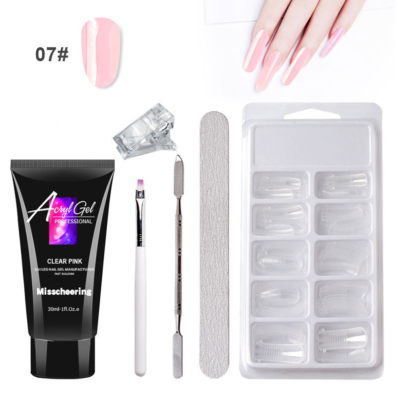 Painless Crystal Extension Gel Set - Quick Model Without Paper Holder | Professional Nail Art
