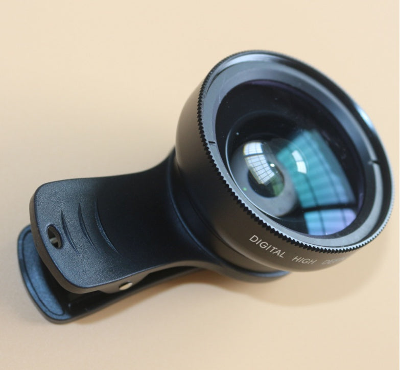 Telefonlinssats 0,45x Supervidvinkel & 12,5x Super Macro Lens HD Camera Lentes