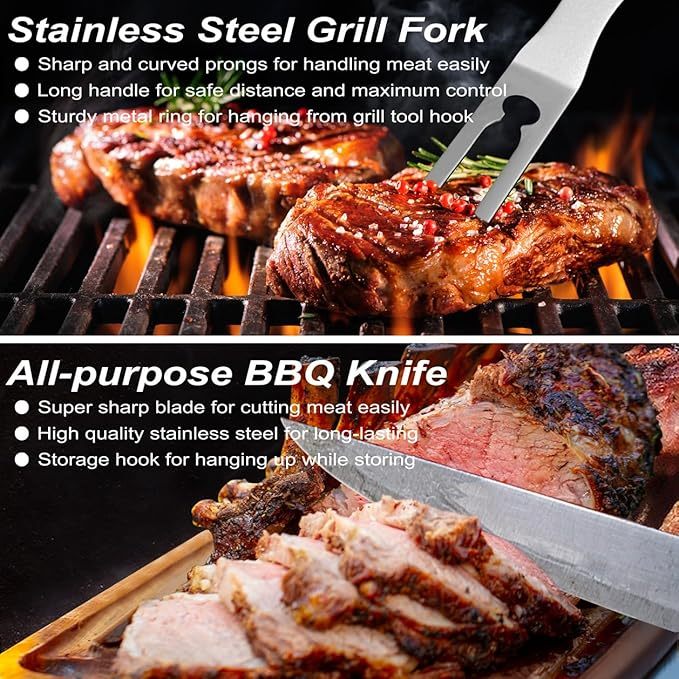 29 PCS BBQ Grill Accessories Stainless Steel BBQ Tools Grilling Tools Set