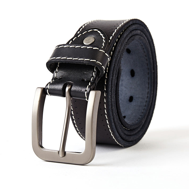 Washed Leather Belt - Vintage Character