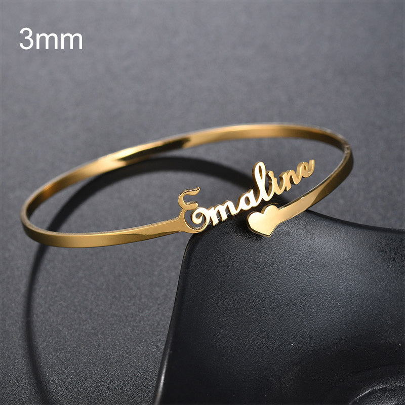 Electroplated English Alphabet Bracelet