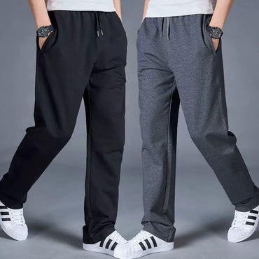 Elastic Waist Men's Sports Pants Plus-sized Loose Trousers