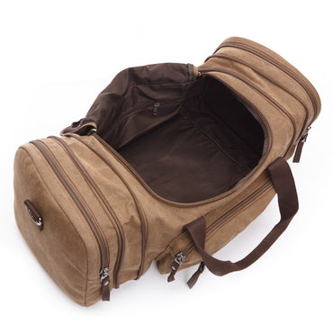 Premium Canvas Travel Bag - Durable Weekend Duffel with Vintage Style