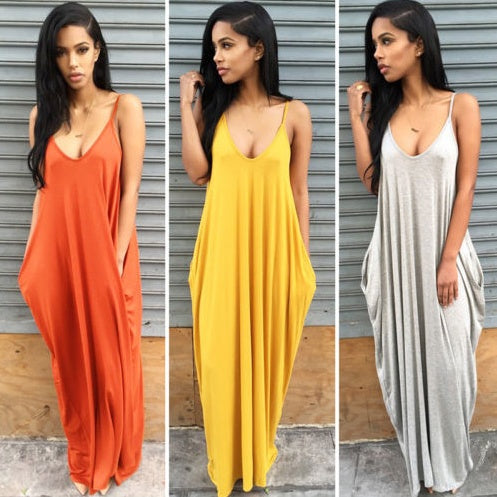 Robe d'été pour femmes, robes longues décontractées, grande taille
