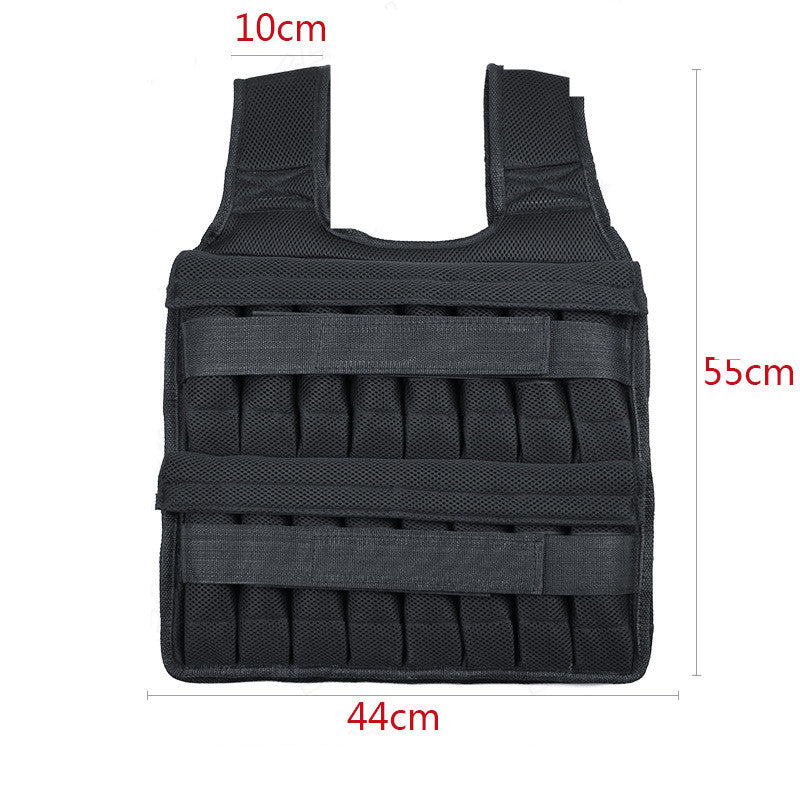 Professional Running Sport Weight Vest - Breathable Mesh Construction (15kg/35kg Capacity, Black)