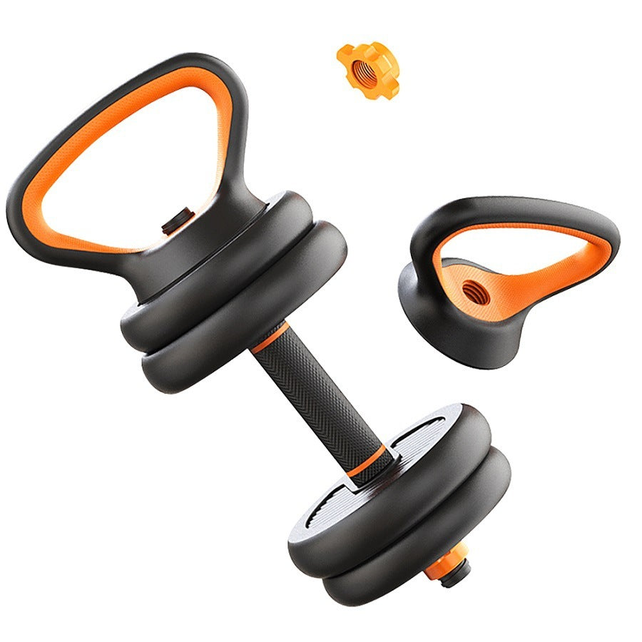 Professional 6-in-1 Iron Dumbbells Kettlebells Barbells - Multifunctional Combination System (10kg-40kg)