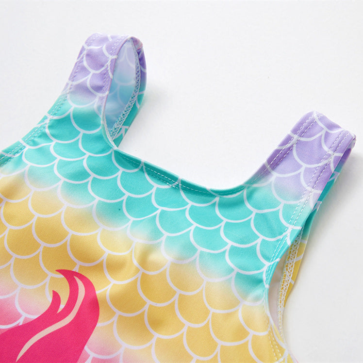 Costume de maillot de bain une pièce pour filles sirène mignonnes à la mode