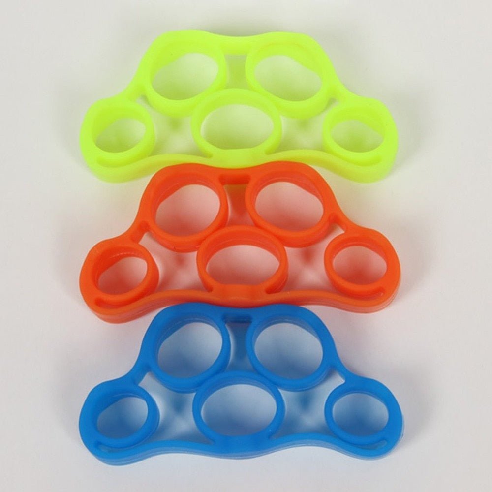 Professional Silicone Finger Trainer - Hand Gripper Resistance Bands (3 Colors, Ergonomic Design)