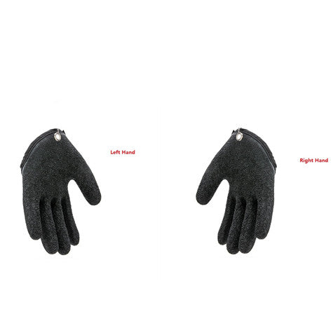 Fiskehandskar Anti-halk Skydda handen från punktering repor Fisherman Professional Catch Fish Latex Jakthandskar Vänster Höger