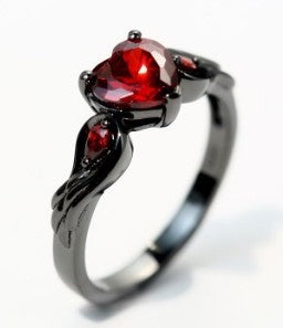 C it all Ruby Red Zirconia Love Ring – US 6-10