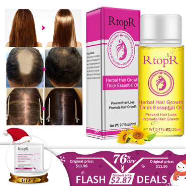 Fast Powerful Hair Growth Essential Oil - 20ml - Hair Loss Prevention Treatment - Professional Hair Care Liquid