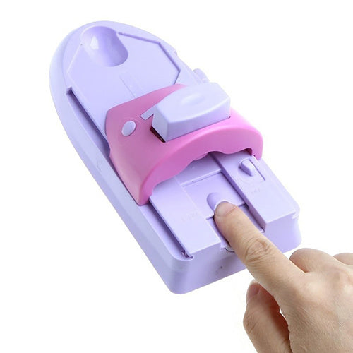 DIY Nail Art Stamping Machine - 19.3x9x7.5cm | 6 Metal Plates Pattern Printer