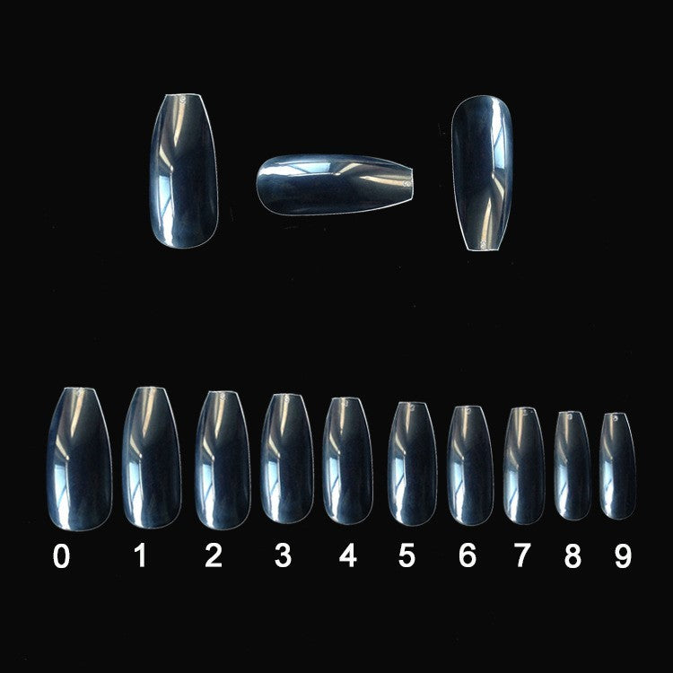 Transparent Natural Nail Tips - 500 Pieces ABS | 10 Sizes EU/USA Certified
