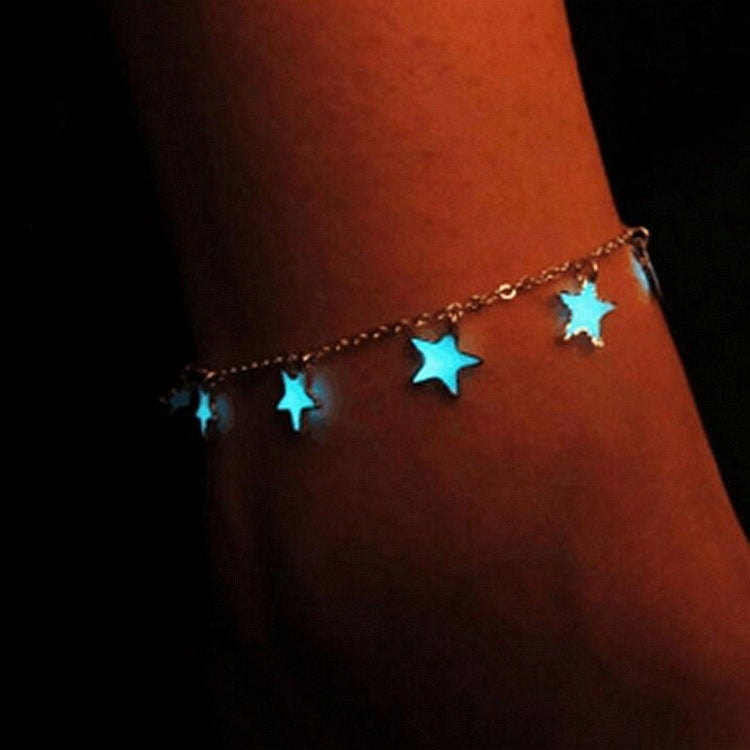 Bijoux de pied bracelet étoile lumineuse