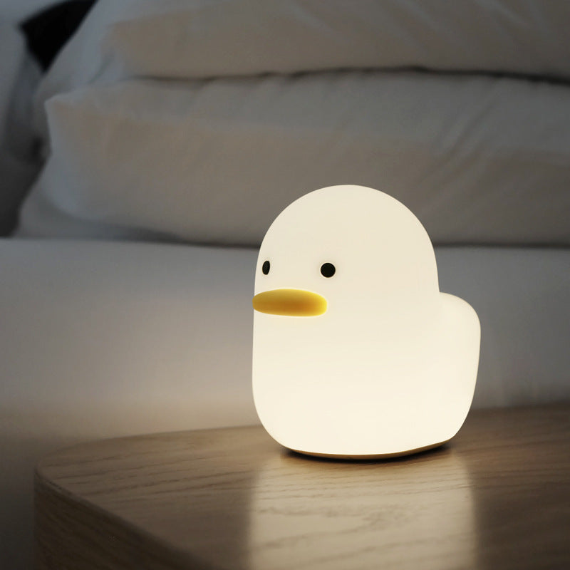 Nordique mignon belle bande dessinée terne canard Led veilleuse Silicone USB charge veilleuse vacances cadeaux enfants chambre chevet chambre