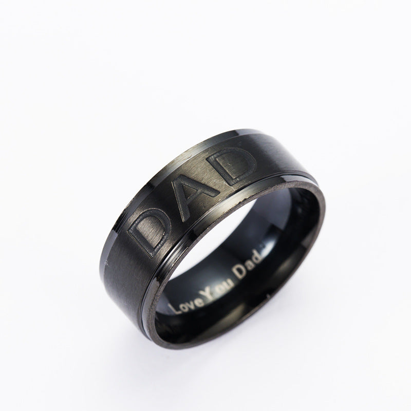 Monogramring titan stålring