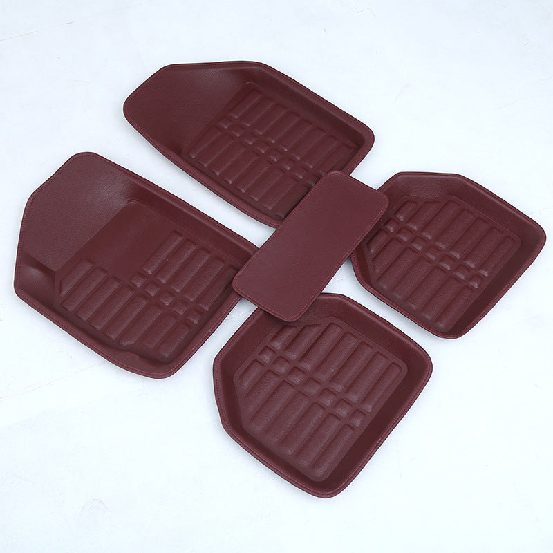 Premium Leather Car Floor Mats - Universal Fit - Waterproof Protection - Multiple Colors Available